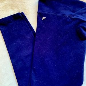 Blue Fabletics 9/8th compression legging